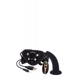DT51128 Страпон женский с пультом управления Seven Creations DILDO STRAP-ON BLACK