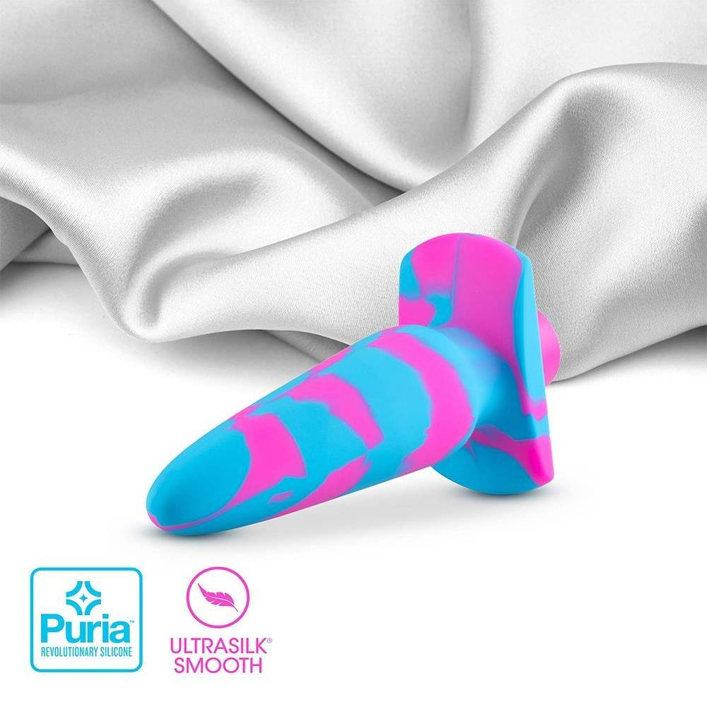 Секс игрушки - Анальный виброплаг Avant Vibrotize Fuchsia розово-голубой, 12.7 х 3.1 см 4