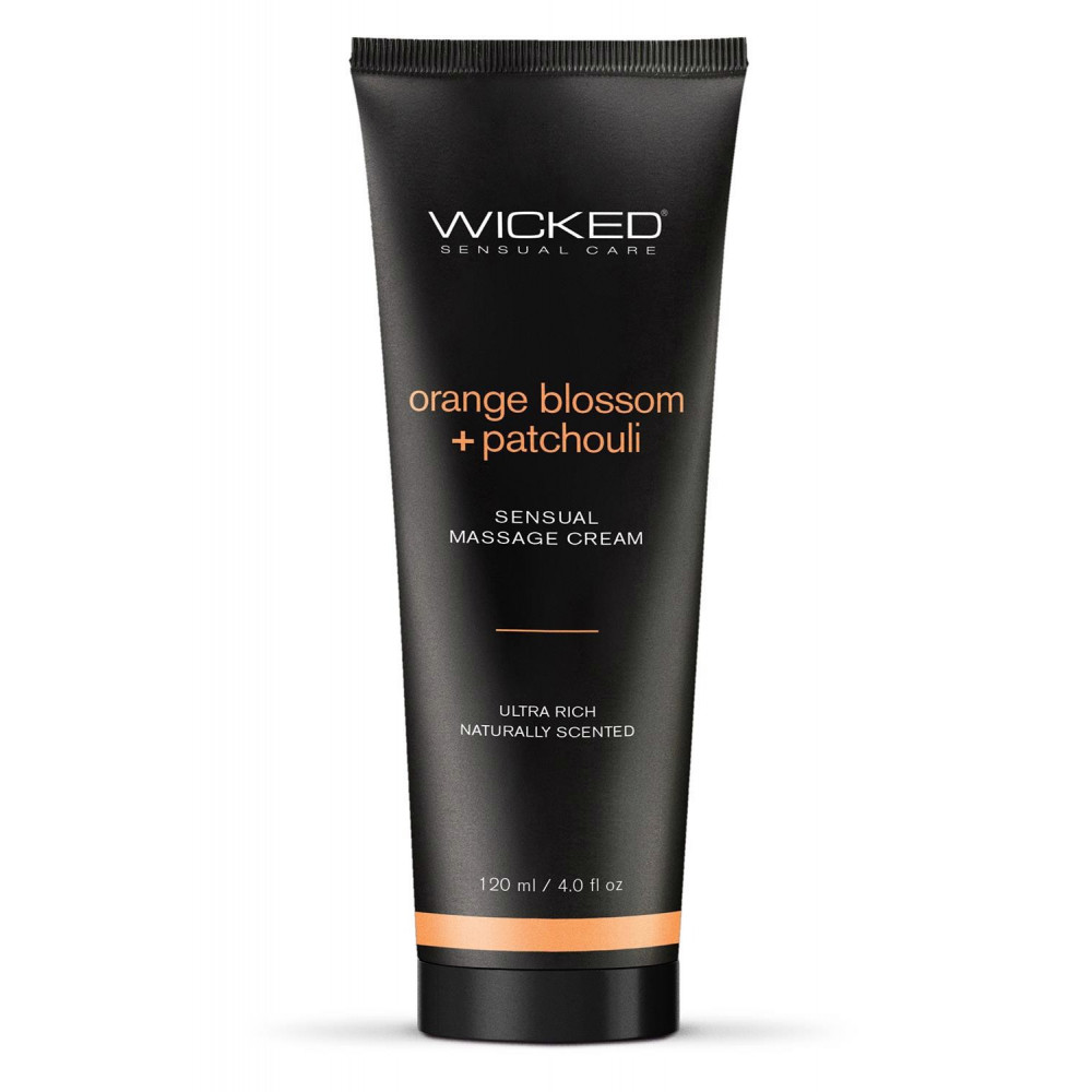 Лубриканты - МАССАЖНЫЙ КРЕМ WICKED SENSUAL 120 МЛ С АРОМАТОМ АПЕЛЬСИНОВОГО ЦВЕТКА И ПАЧУЛИ