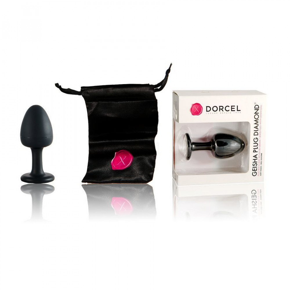 Анальная пробка - Анальная пробка Dorcel Geisha Plug Diamond M с шариком внутри, создает вибрации, макс. диаметр 3,2см 3