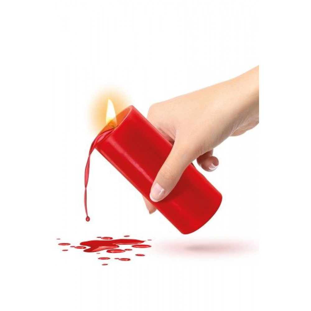   Аксессуары - БДСМ-cвеча низкотемпературная Fetish Tentation SM Low Temperature Candle Red 1