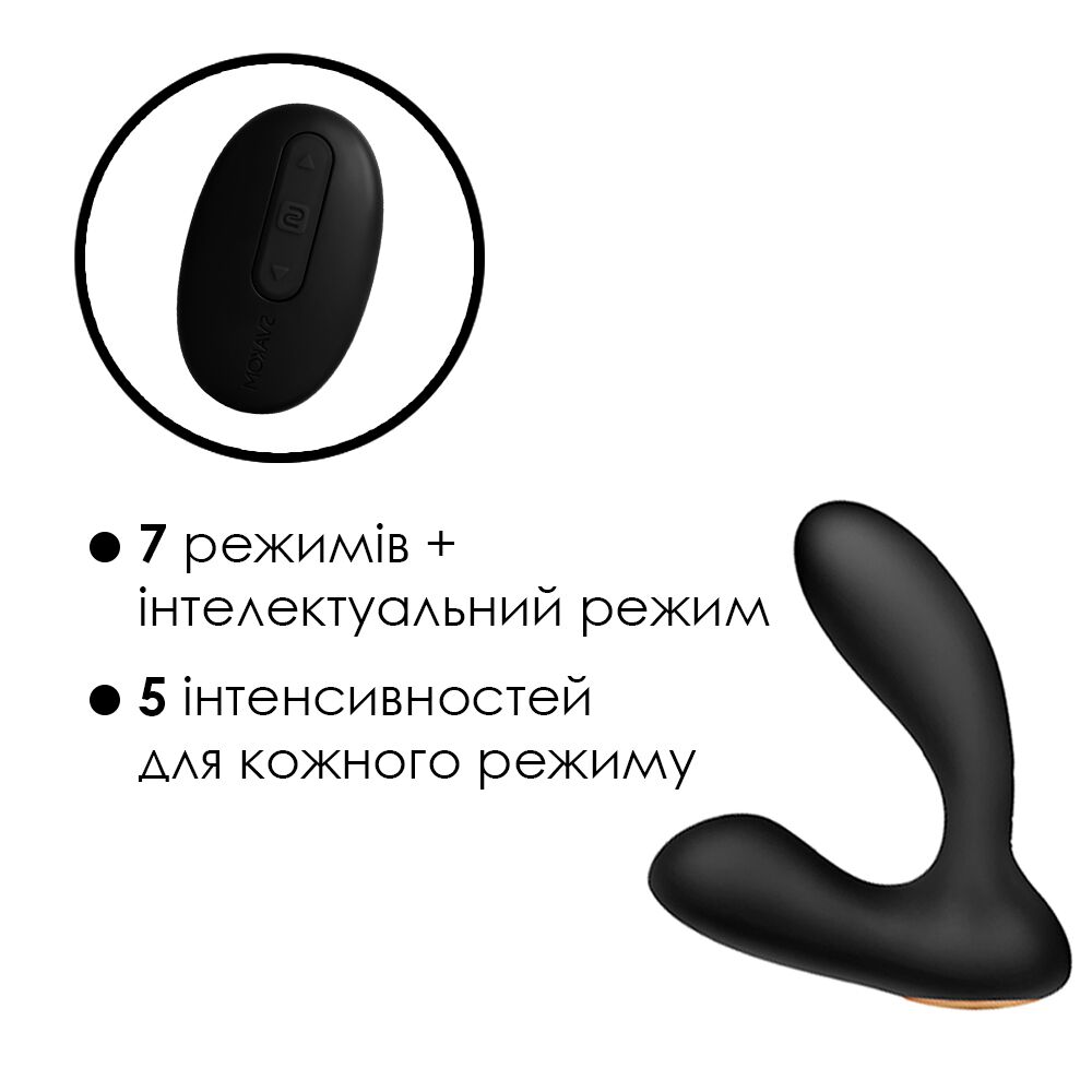 Массажёры простаты с вибрацией - Массажер простаты и вибратор точки G с пультом ДУ Svakom Vick Black 5