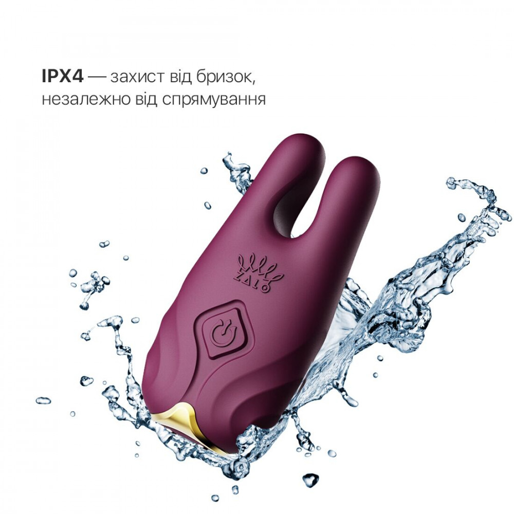 Для груди и сосков - Смарт-вибратор для груди Zalo - Nave Velvet Purple, пульт ДУ, работа через приложение 4