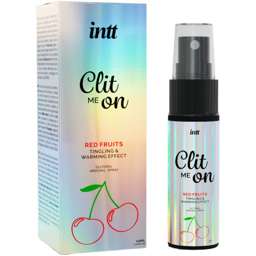 Женские возбудители - Возбуждающий спрей для клитора Intt Clit Me On Red Fruits Warming Effect 12 мл, согревающий эффект