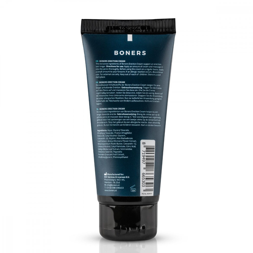 Стимулирующие средства и пролонгаторы - Крем для эрекции Boners Erection Cream (100 мл) 1