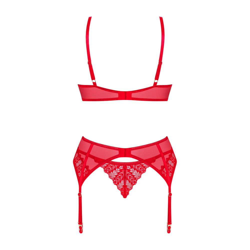 Эротические комплекты - Комплект Obsessive Ingridia 3-pcs set XS/S 4