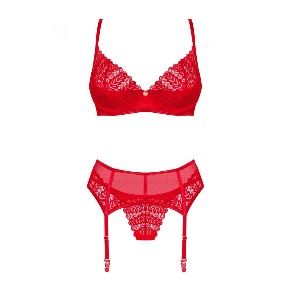 Эротические комплекты - Комплект Obsessive Ingridia 3-pcs set XS/S 5