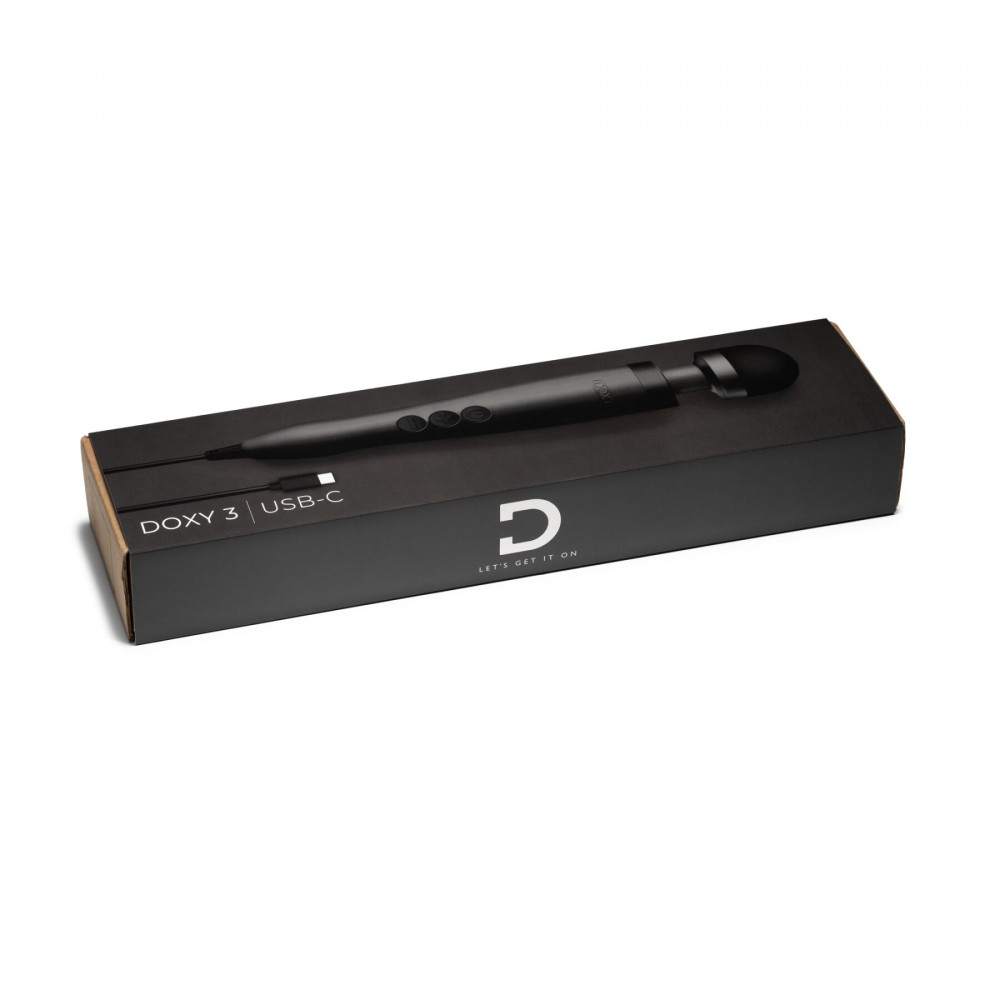 Вибромассажеры - Вибромассажер DOXY3 USB-C Massager MATTE BLACK 4