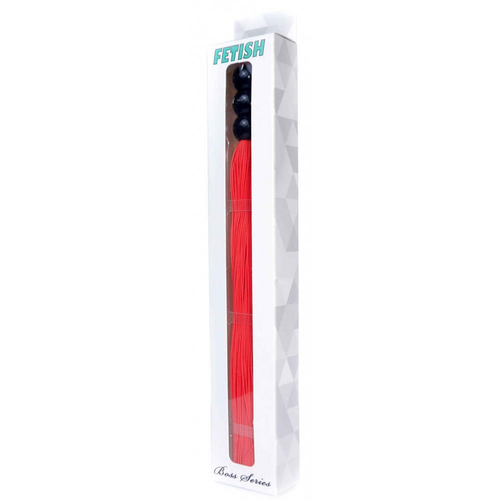 Электростимуляторы - Силиконовый флогер ( длина 26 см ) Fetish Boss Series - Silicone Whip Red 10