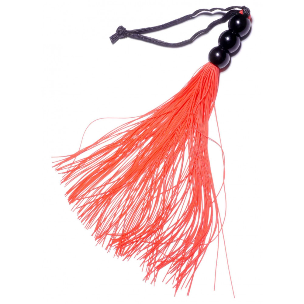 Электростимуляторы - Силиконовый флогер ( длина 26 см ) Fetish Boss Series - Silicone Whip Red 10