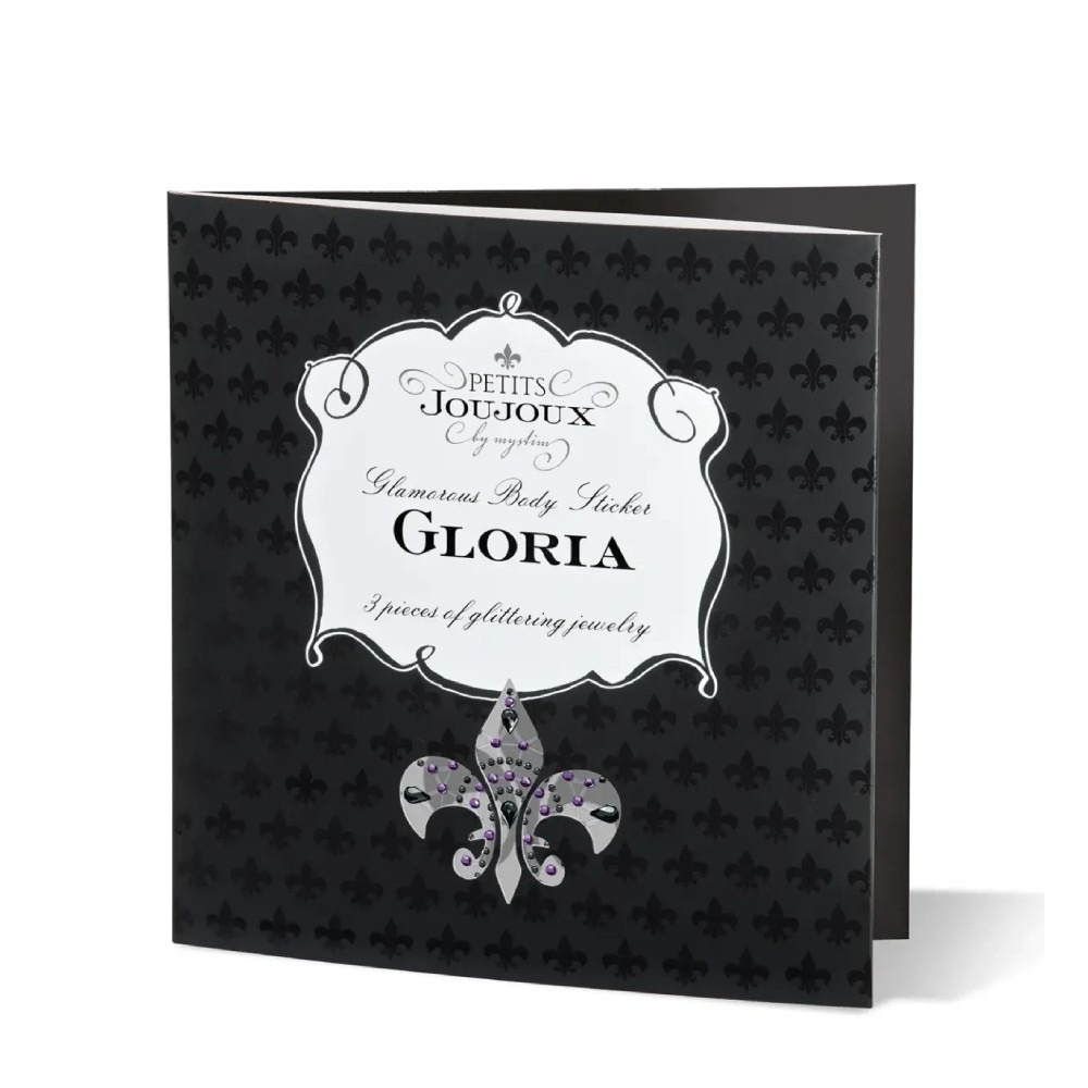Эротическое белье - Украшения для груди и бикини со стразами Gloria Petits Joujoux, черно-розовые 1