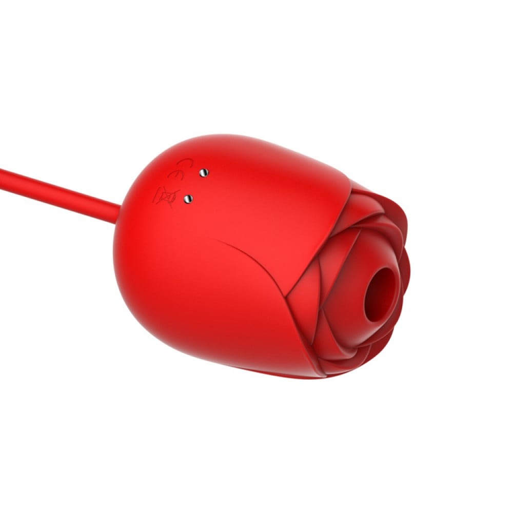 Секс игрушки - Вакуумный стимулятор в виде розы Every Night Toys с пульсацией, красный 4
