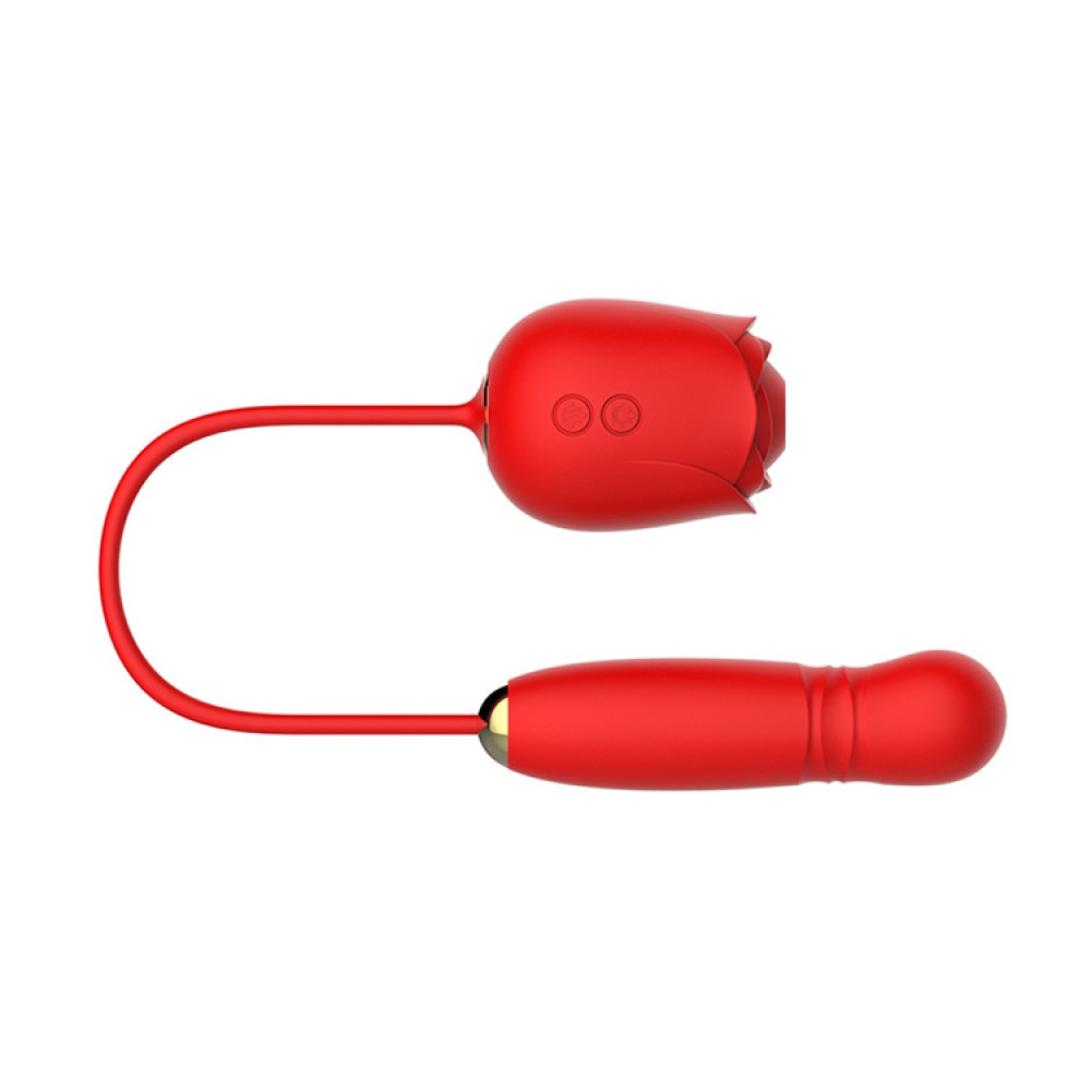 Секс игрушки - Вакуумный стимулятор в виде розы Every Night Toys с пульсацией, красный 2