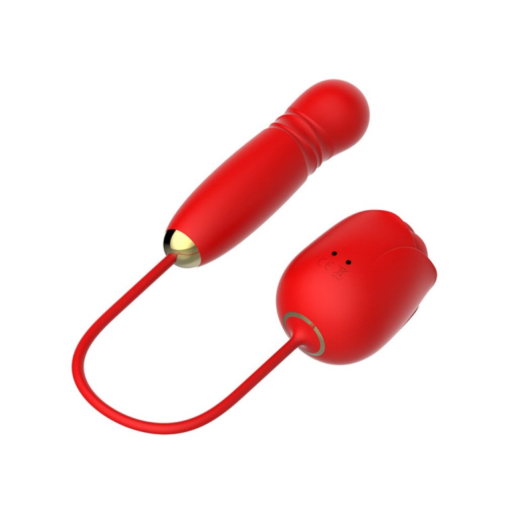 Секс игрушки - Вакуумный стимулятор в виде розы Every Night Toys с пульсацией, красный 1