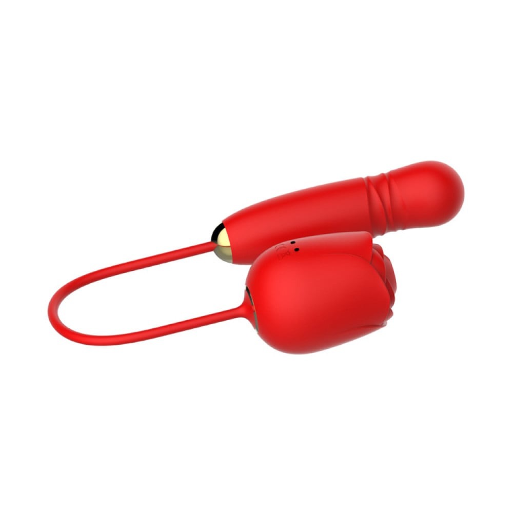 Секс игрушки - Вакуумный стимулятор в виде розы Every Night Toys с пульсацией, красный 3