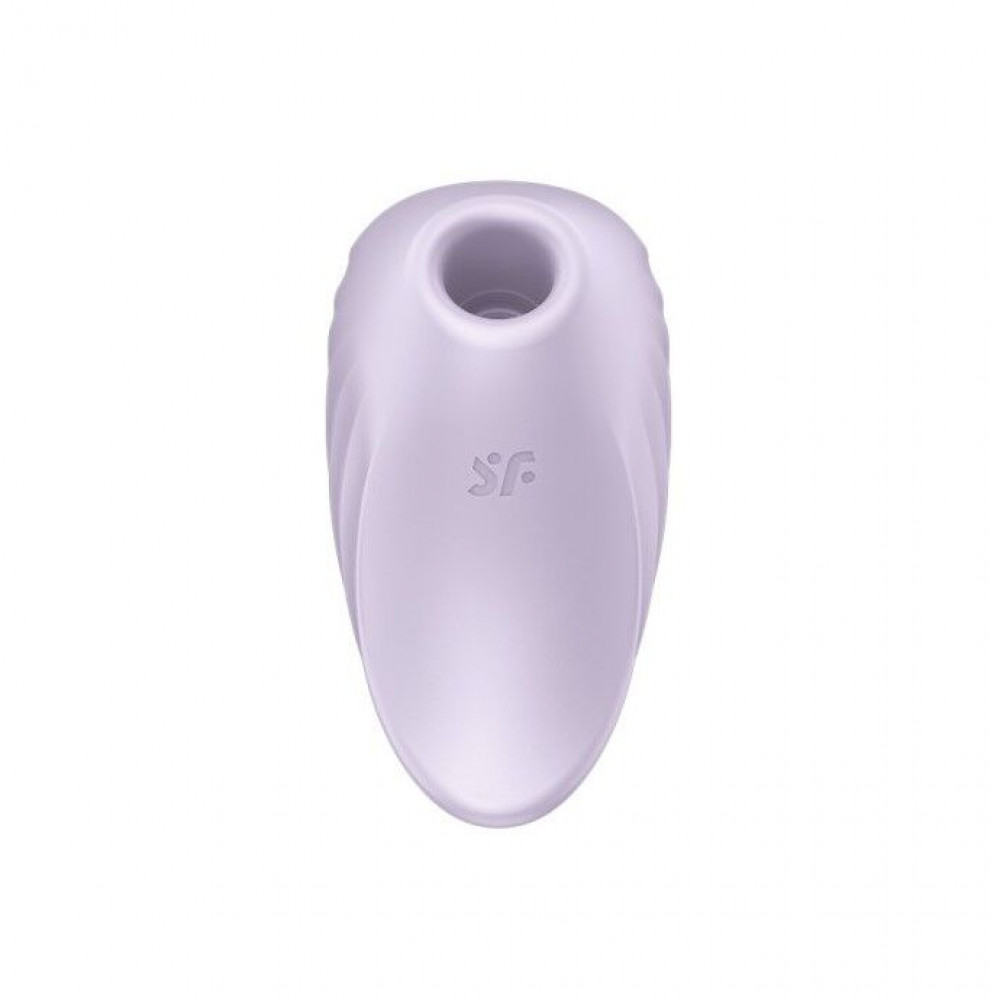 Вибраторы вакуумные - Вакуумный клиторальный стимулятор с вибрацией Satisfyer Pearl Diver Violet 3