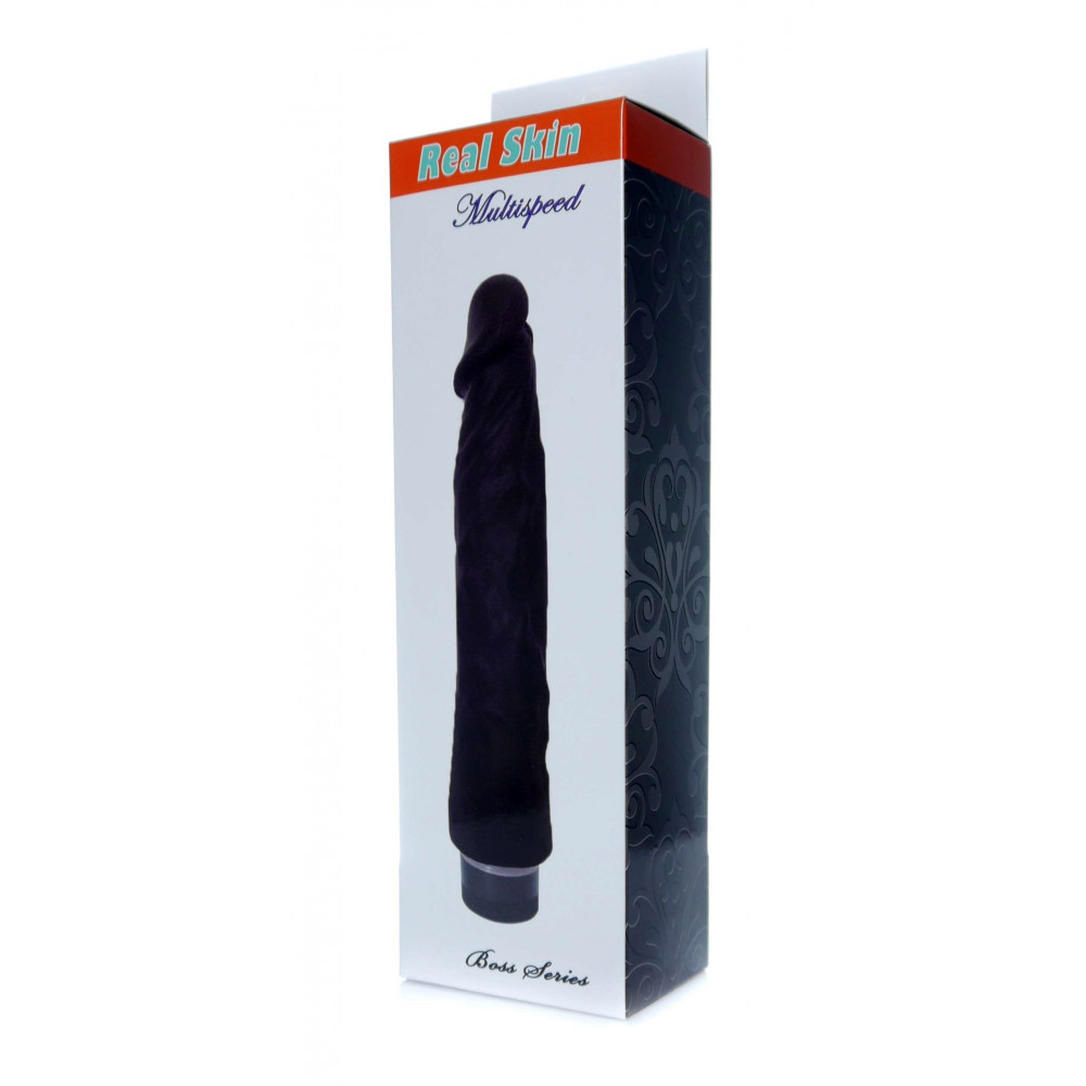 Вибратор - Вибратор Boss Series - Real Skin Black, ( длина 22 см, диаметр 4 см ) BS6700099 2