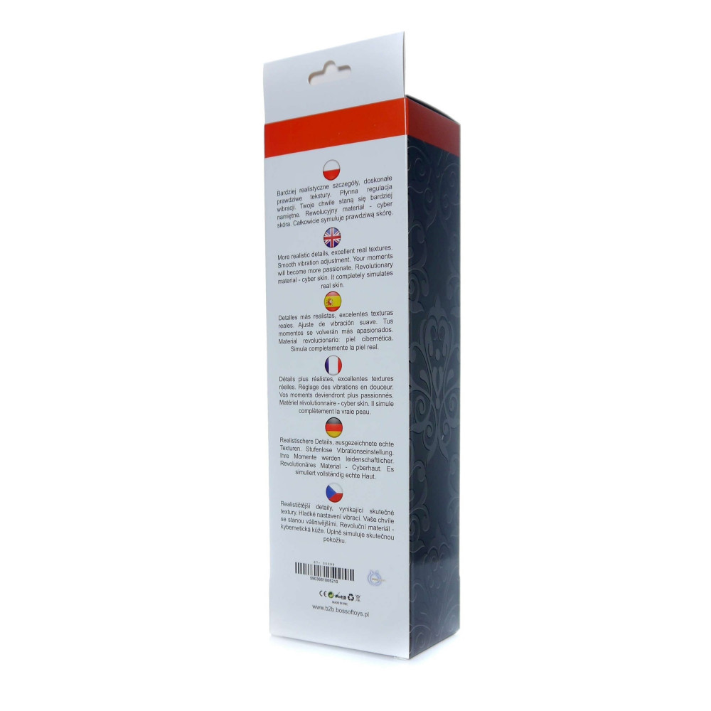 Вибратор - Вибратор Boss Series - Real Skin Black, ( длина 22 см, диаметр 4 см ) BS6700099 1