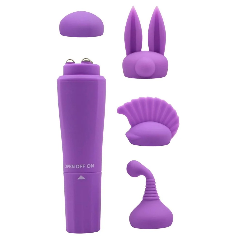 Секс игрушки - Вибро-стимулятор для клитора + 4 насадки Chisa Sweet Breeze, фиолетовый 1