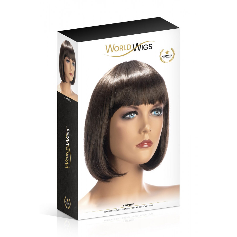 Аксессуары для эротического образа - Парик World Wigs SOPHIE SHORT CHESTNUT 1