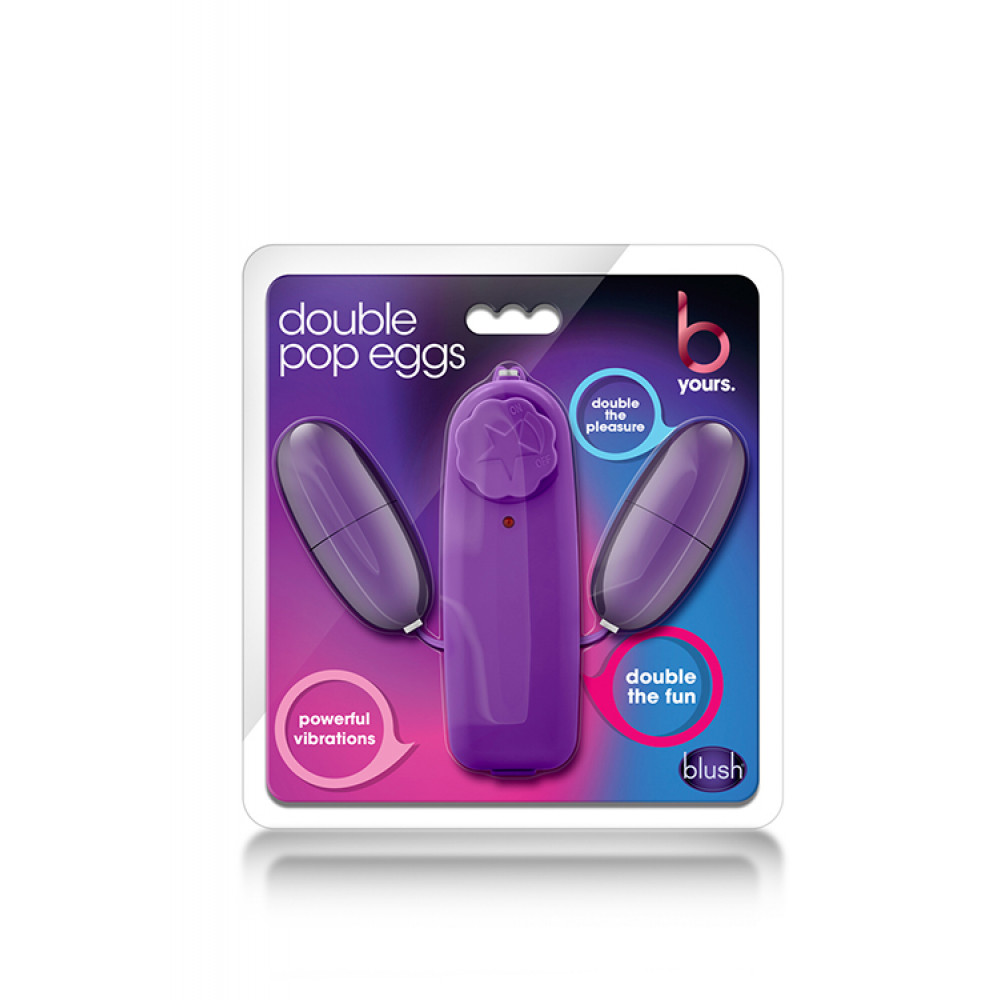 Секс игрушки - Виброяйцо двойное B YOURS DOUBLE POP EGGS PLUM 1