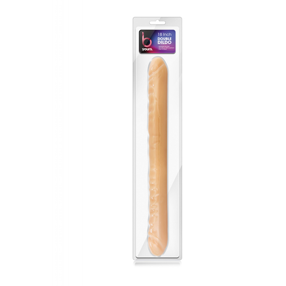 Фаллоимитатор - T330743 Двойной фаллоимитатор B YOURS 18INCH DOUBLE DILDO BEIGE 3