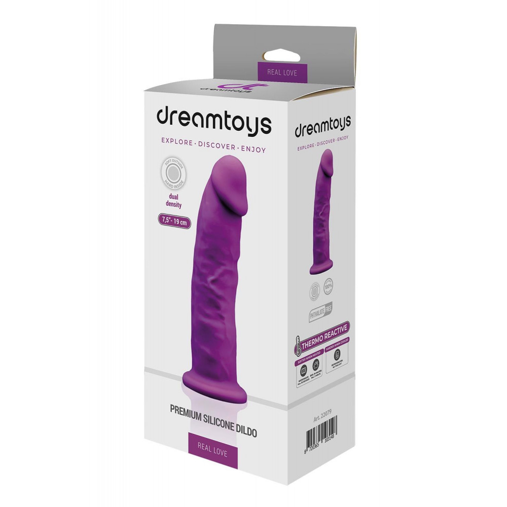 Секс игрушки - Фаллоимитатор реалистичный Dreamtoys Real Love на присоске, фиолетовый 4