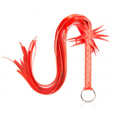 Флоггер с цветком DS Fetish Flogger L red with flower