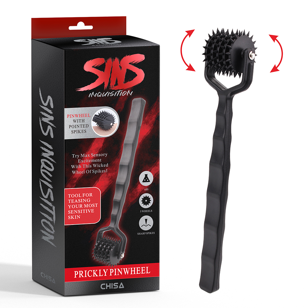 БДСМ игрушки - Колесо Вартенберга с 5 колесиками Chisa Sins Inquisitio Prickly Pinwheel, черное