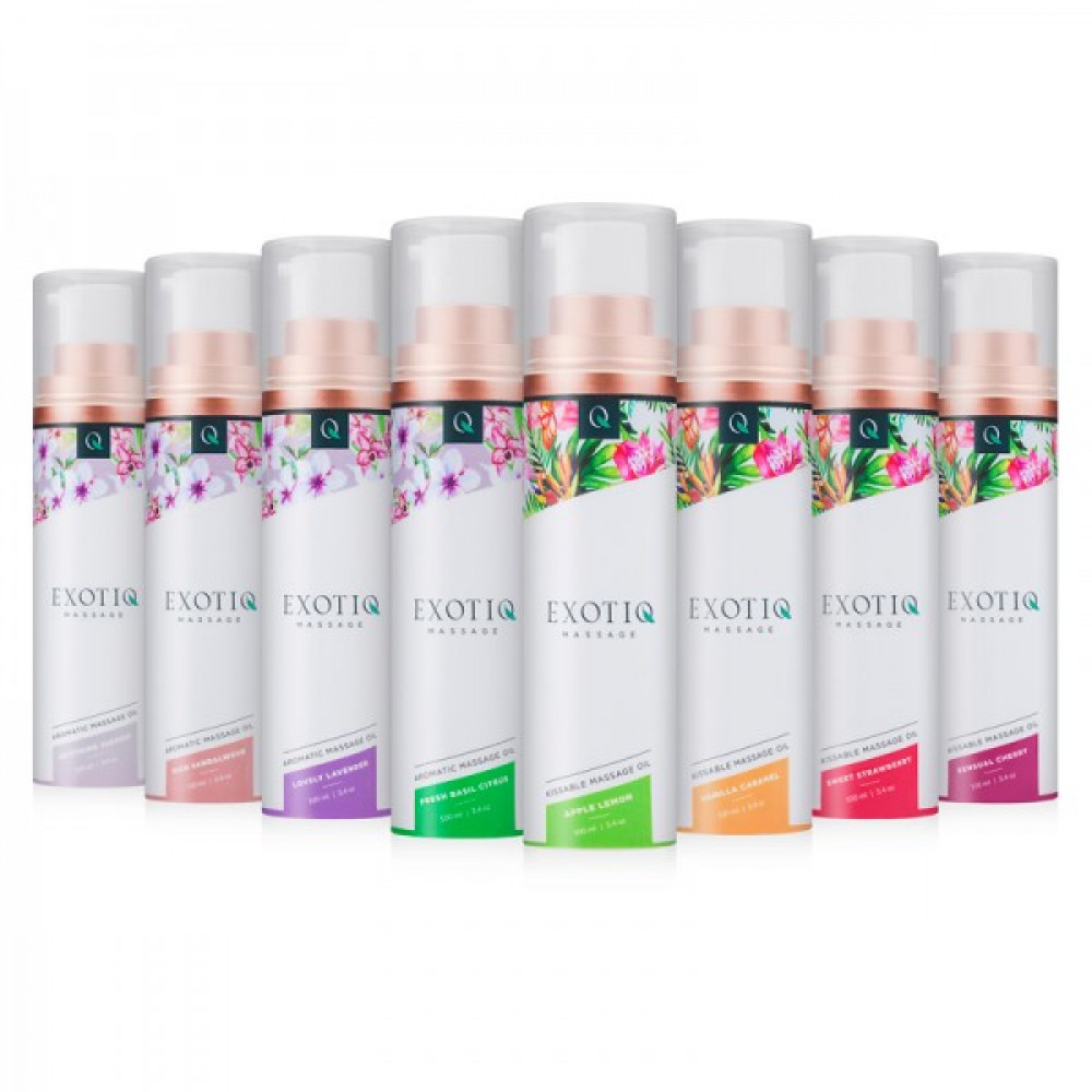 Лубриканты - Массажное масло Exotiq Massage Oil Basil Citrus 100 мл 1