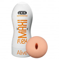 Мастурбатор вагина Alive Maxi Flex Generic Experience бежевый в белой колбе