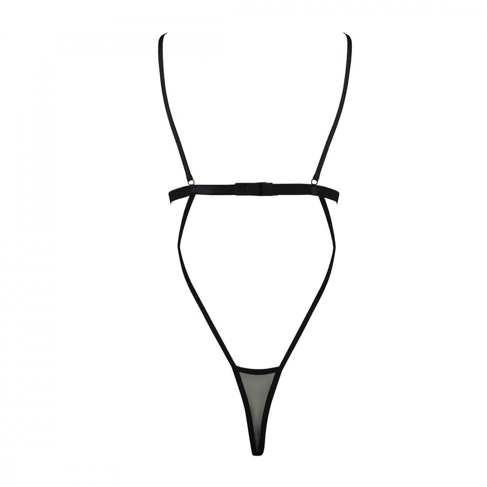 Эротическое боди - Боди монокини с открытой грудью DIABOLINA BODY black L/XL - Passion 1