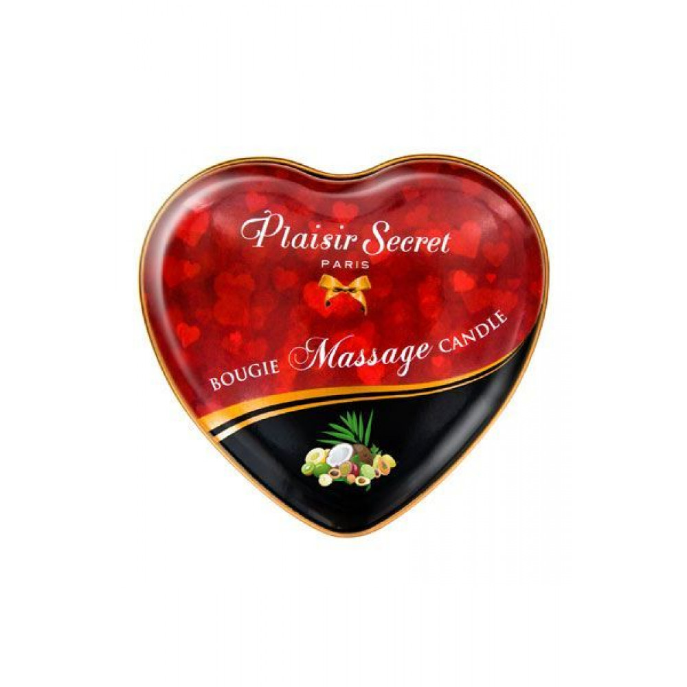 Массажные свечи - Массажная свеча-сердечко Plaisirs Secrets Exotic Fruits (35 мл) 2