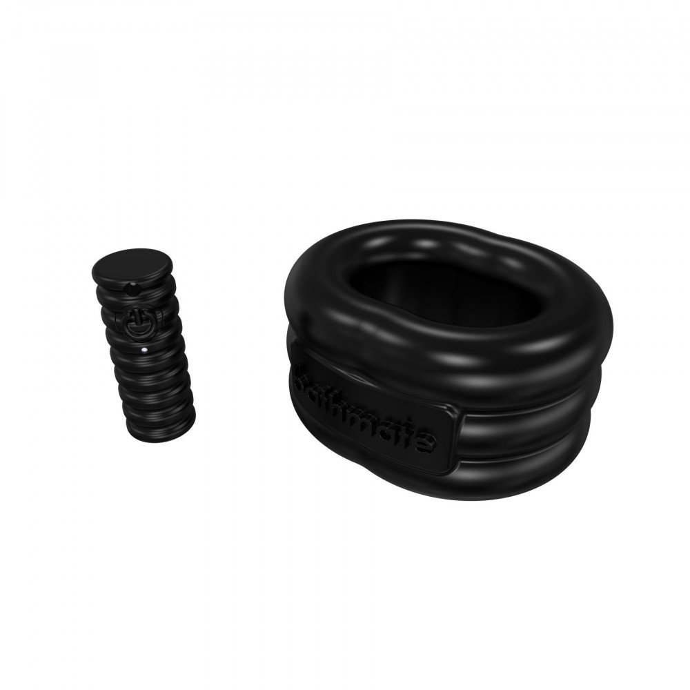 Эрекционные кольца с вибрацией - Эрекционное виброкольцо Bathmate Vibe Ring Stretch, широкое, может быть ограничителем 1