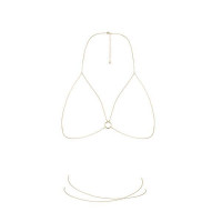 Цепочка портупея Bijoux Indiscrets Magnifique Bra Chain - Gold, украшение на тело