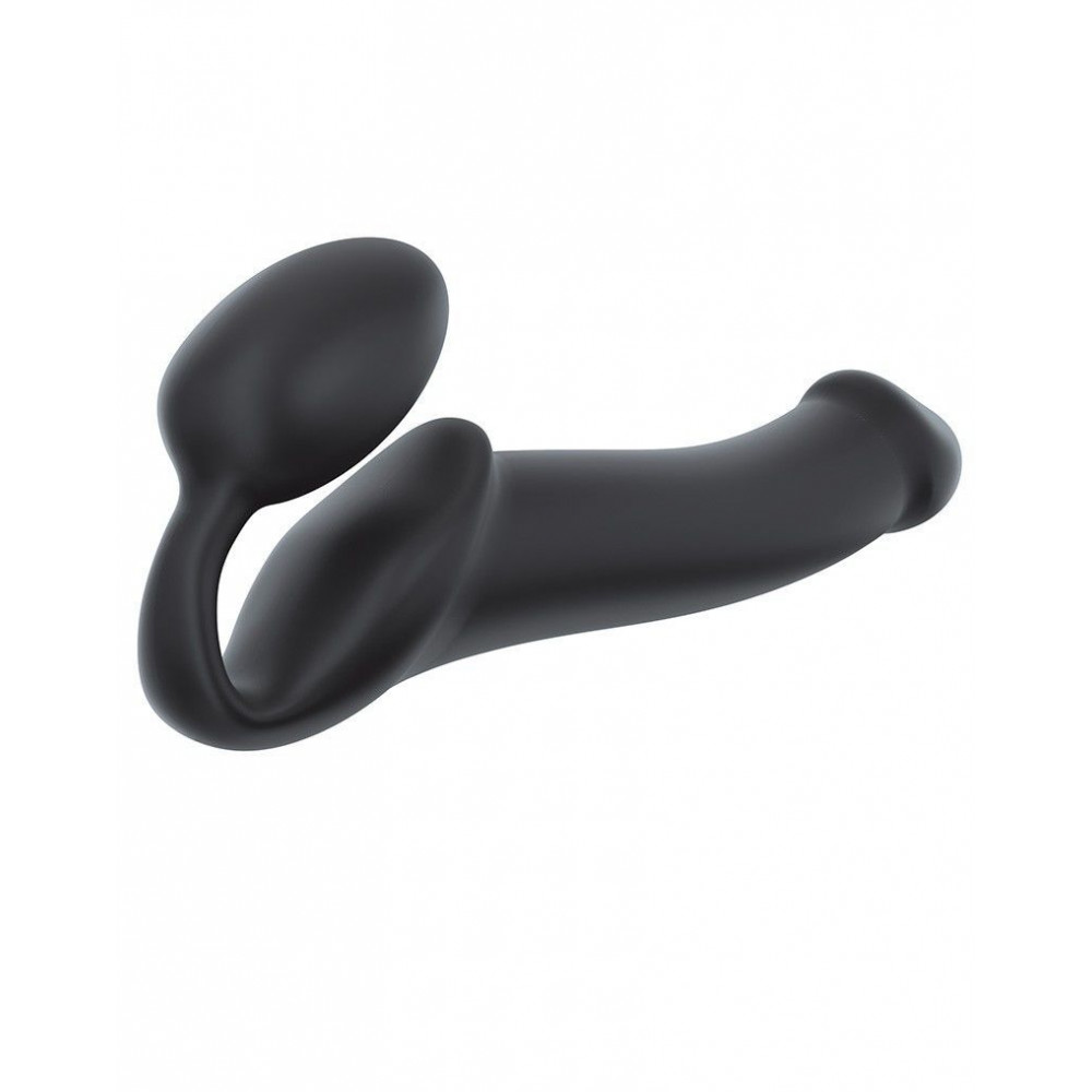 Страпоны безремневые - Безремневой страпон Strap-On-Me Black L, полностью регулируемый, диаметр 3,7см 4