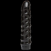 Дилдо Doc Johnson CodeBlack - 8 Inch Raging Vac-U-Lock со стимулирующим рельефом, диаметр 3,8см