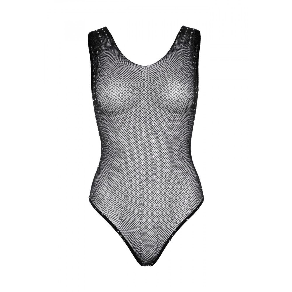 Эротическое боди - Leg Avenue Rhinestone fishnet bodysuit OS Black 2