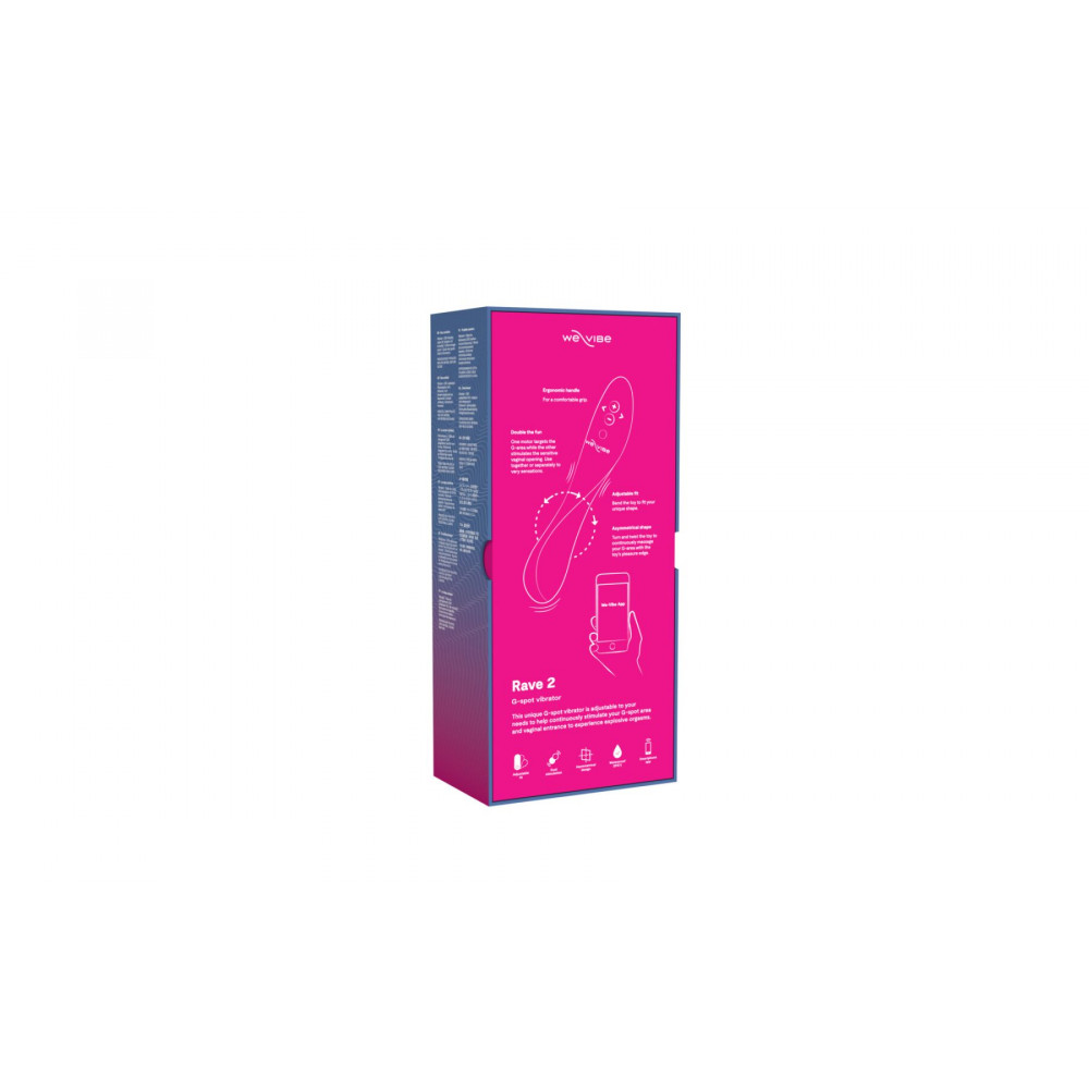 Стимулятор точки G - Смарт-вибратор We-Vibe Rave 2 Twisted Pleasure Pink, для точки G и входа во влагалище, 2 мотора 1