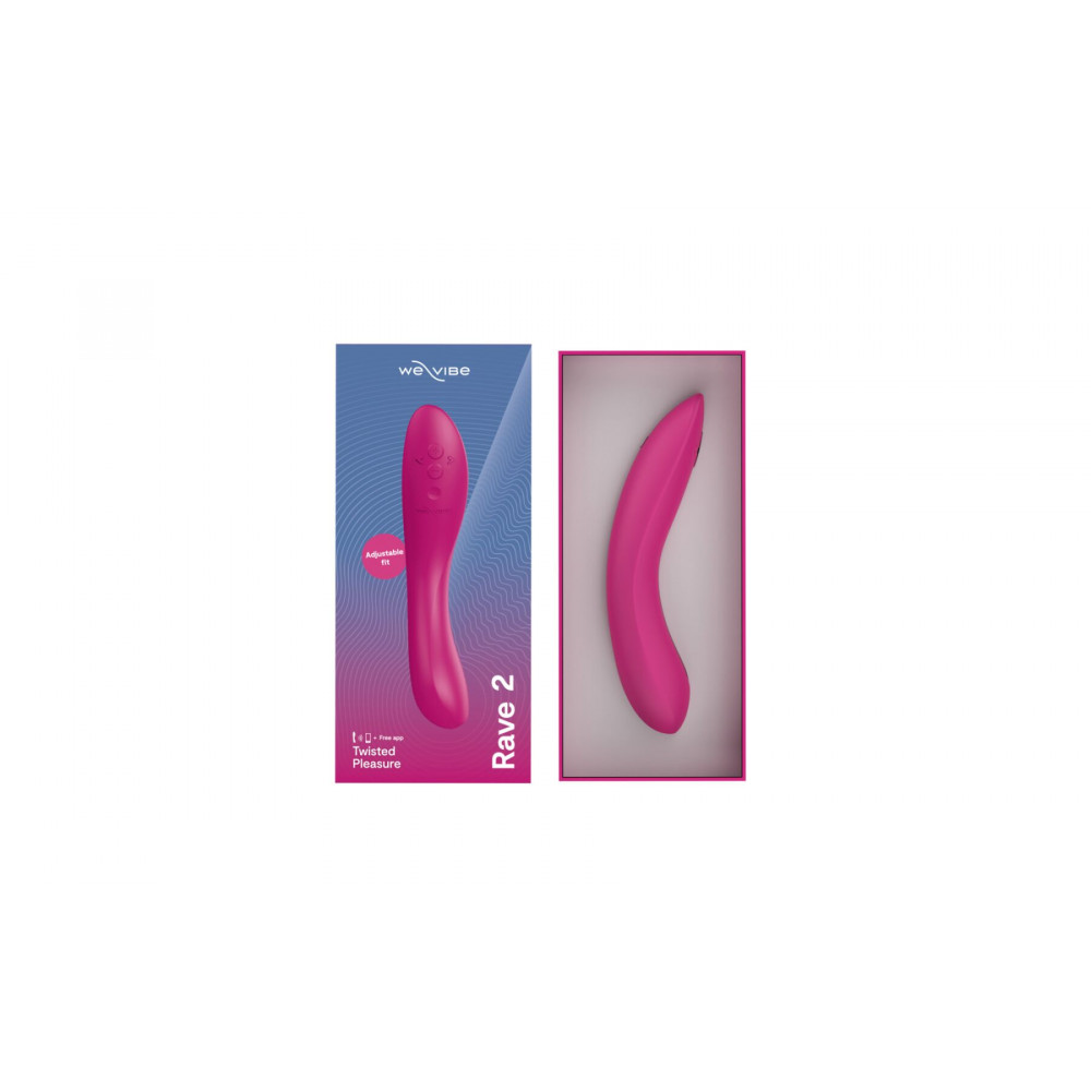 Стимулятор точки G - Смарт-вибратор We-Vibe Rave 2 Twisted Pleasure Pink, для точки G и входа во влагалище, 2 мотора 3