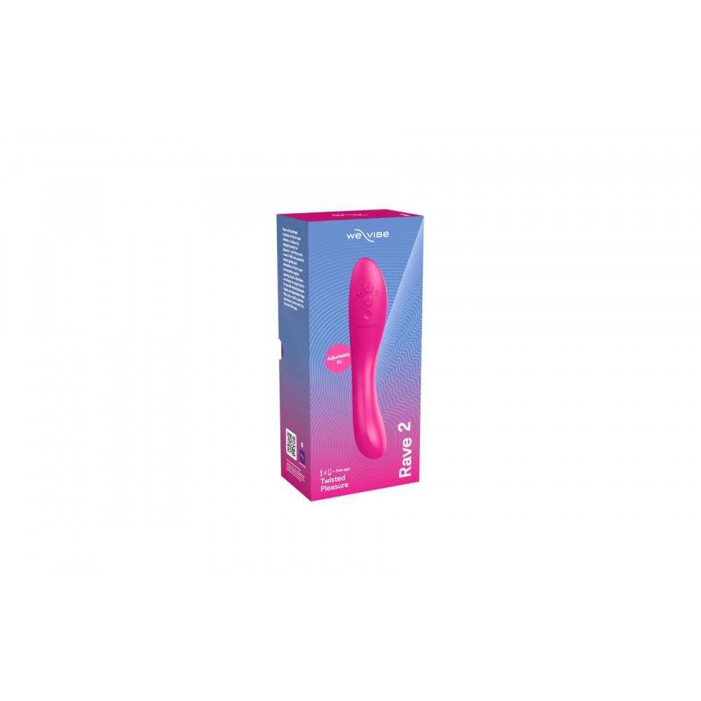 Стимулятор точки G - Смарт-вибратор We-Vibe Rave 2 Twisted Pleasure Pink, для точки G и входа во влагалище, 2 мотора 2