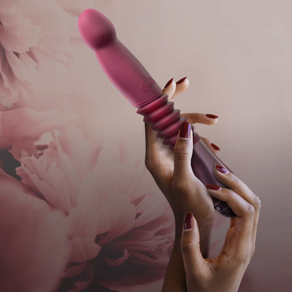 Вибраторы пульсаторы - Пульсатор Temptasia by Blush - Trixie Thrusting Dildo - Wine Red 1
