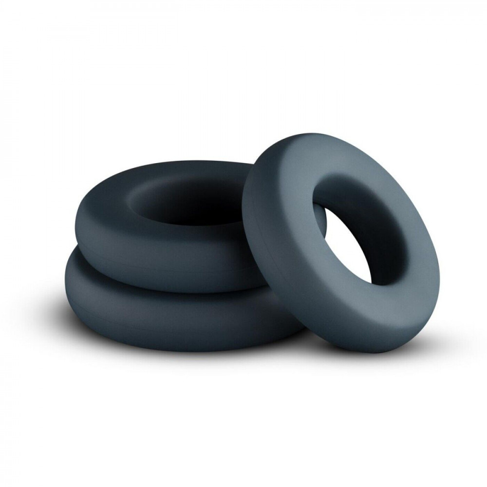 Эрекционное кольцо - Набор эрекционных колец Boners 3-Piece Hefty Cock Ring Set