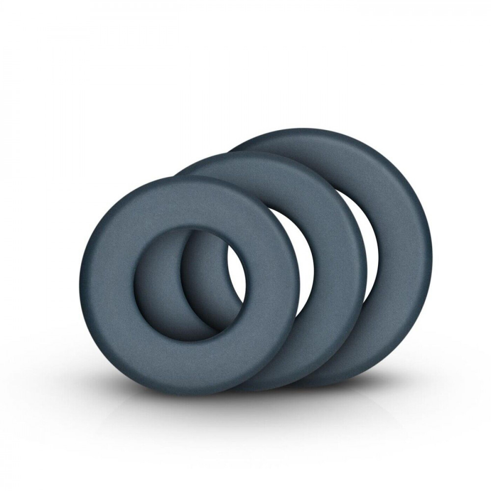 Эрекционное кольцо - Набор эрекционных колец Boners 3-Piece Hefty Cock Ring Set 4