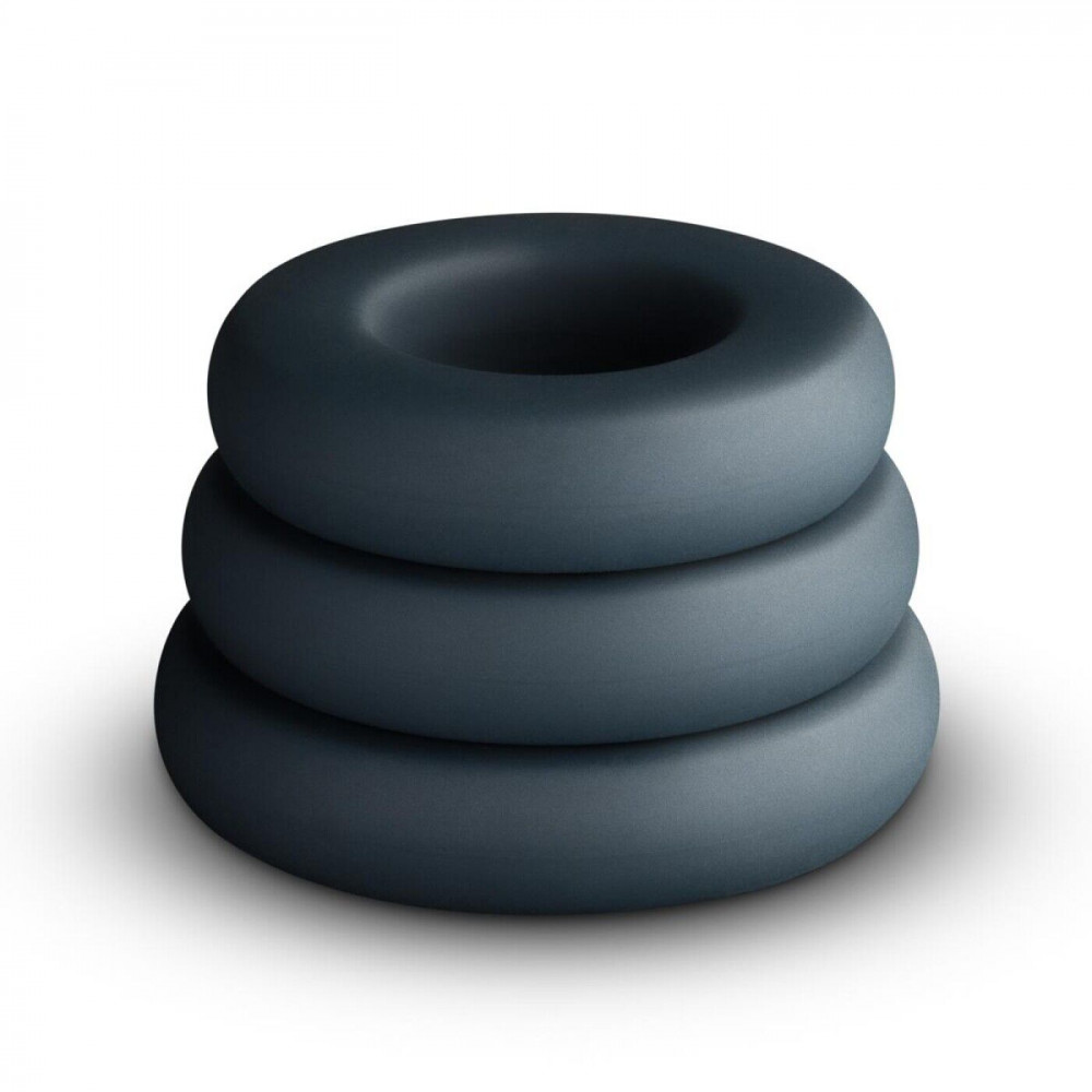 Эрекционное кольцо - Набор эрекционных колец Boners 3-Piece Hefty Cock Ring Set 3