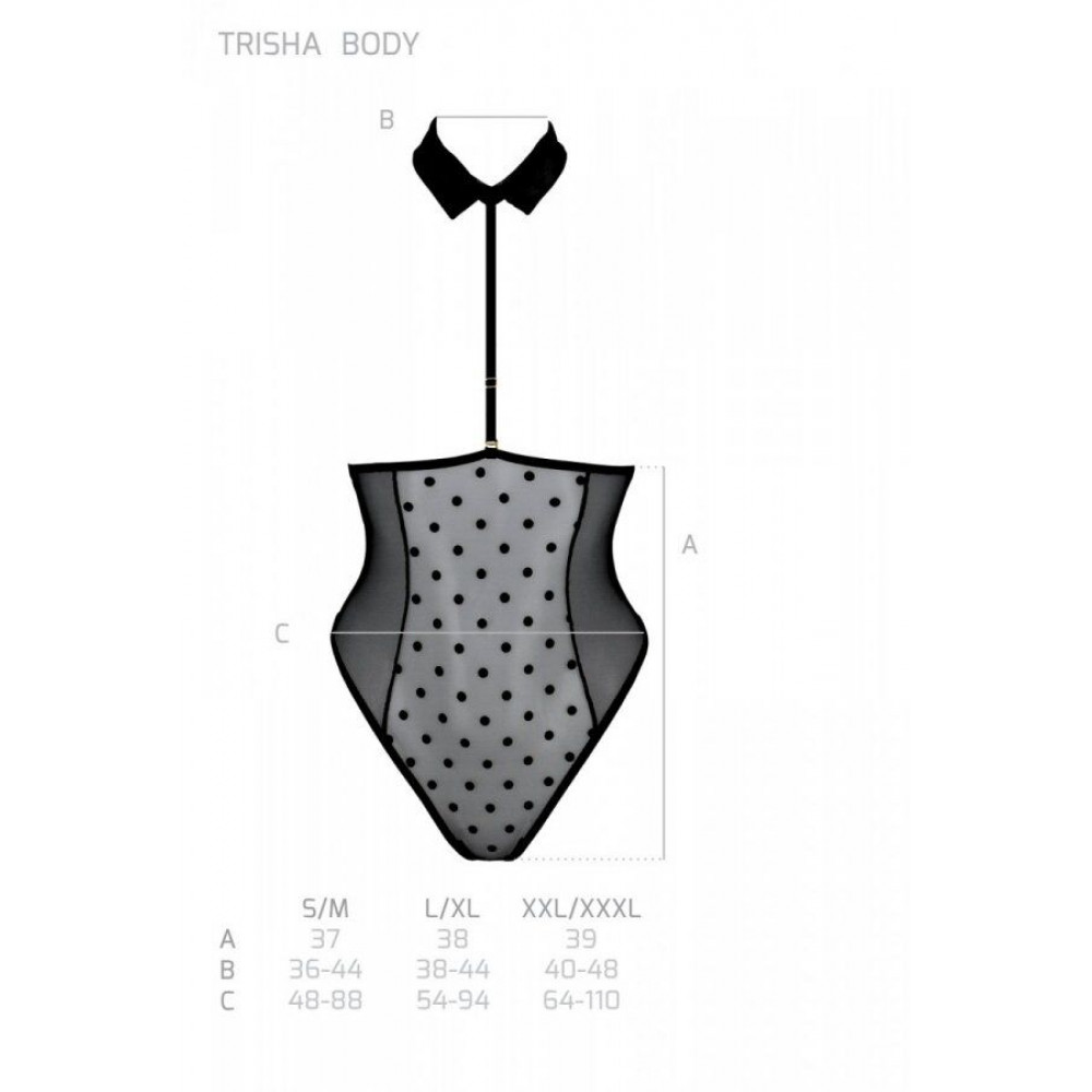 Эротическое боди - Боди TRISHA BODY black XXL/XXXL - Passion 4