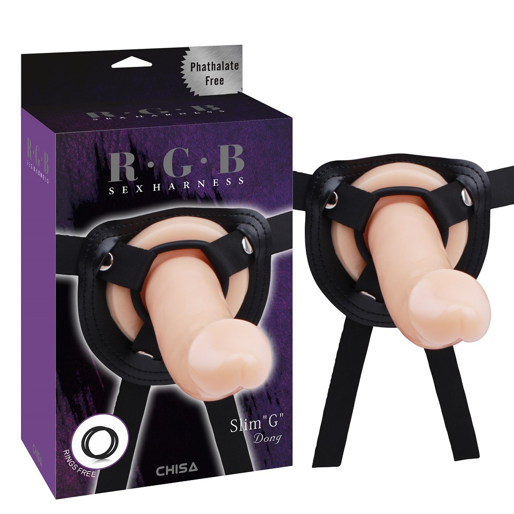 Секс игрушки - Страпон-насадка для стимуляции точки G Chisa R.G.B Sex Harntss Slim G на ремнях