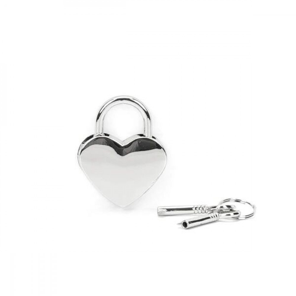 Наручники, веревки, бондажы, поножи - Замочек Liebe Seele Heart Shape Padlock Silver (2 шт) 1