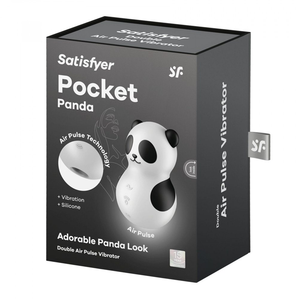 Вибраторы вакуумные - Вакуумный стимулятор с вибрацией Satisfyer Pocket Panda 6