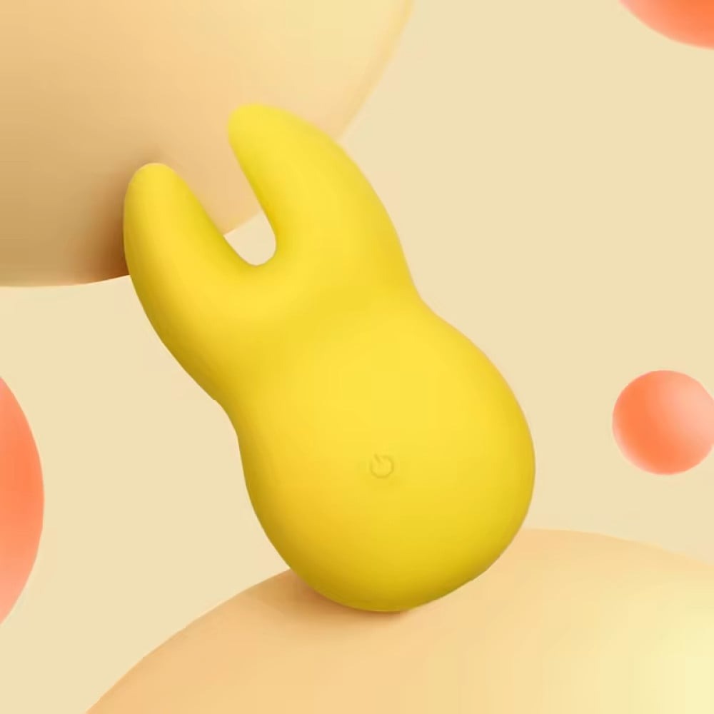 Секс игрушки - Вибратор для клитора с раздвоенным кончиком Sweet Em Velvet Lure, желтый 3